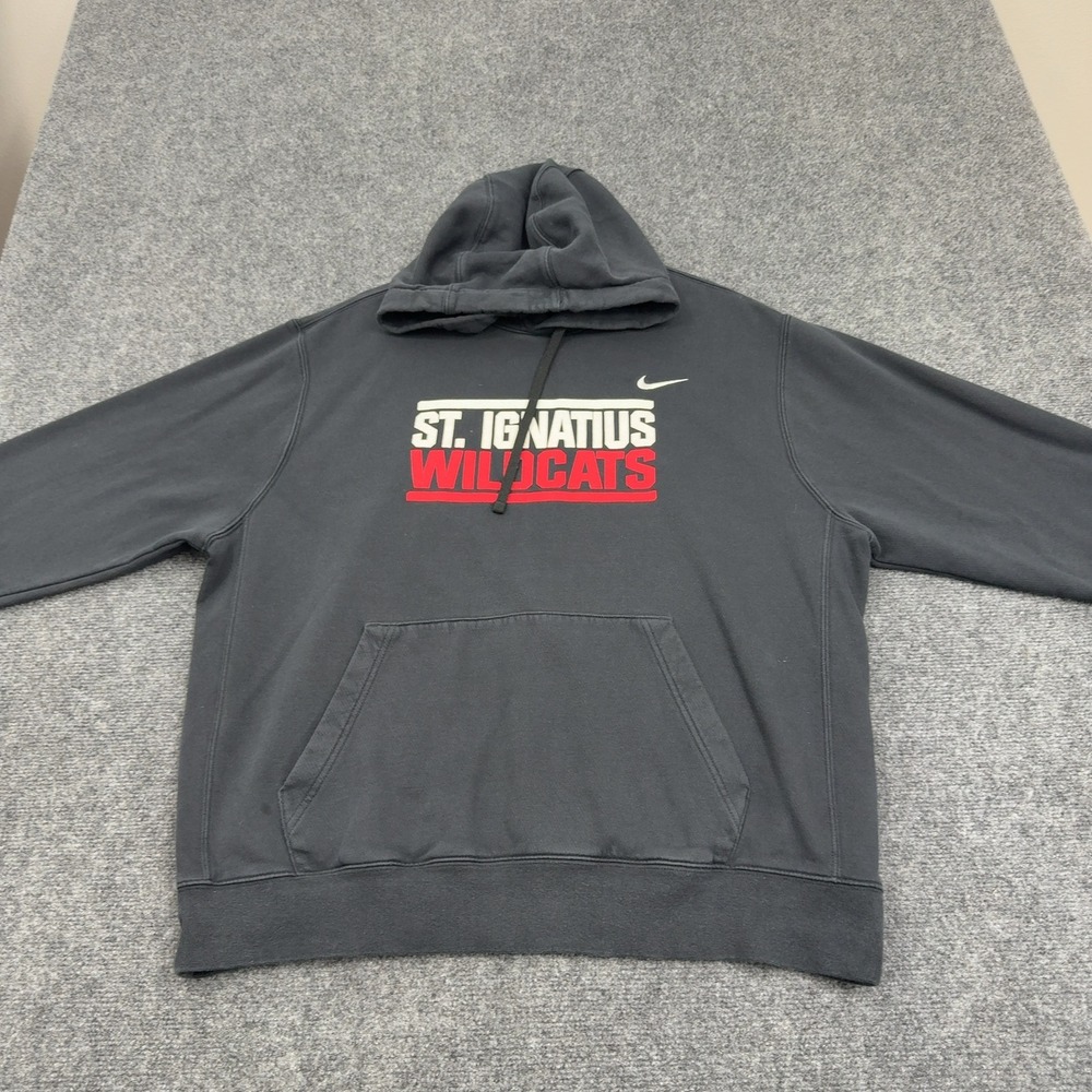 St. Ignatius Wildcats Nike Hoodie Mens XL Black Cotton‎ Blend Graphic Sporty